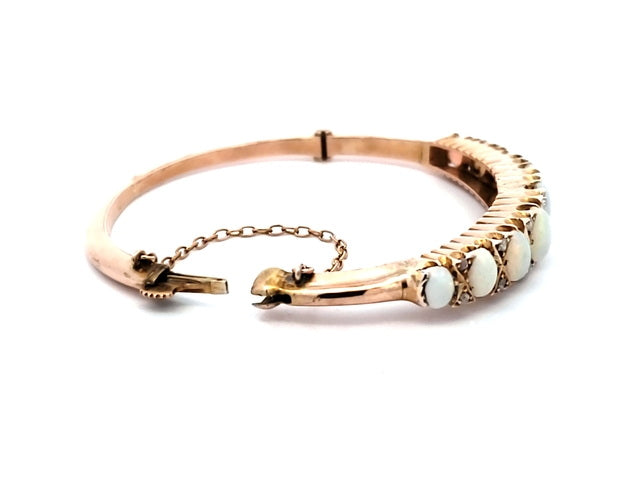 Antique Opal Bangle Bracelet