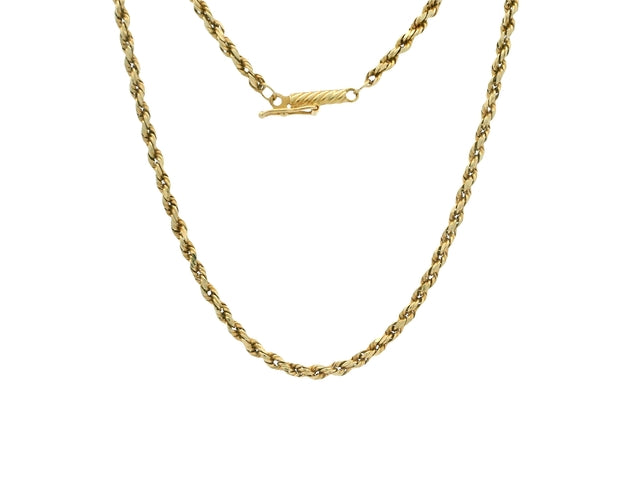 14KT Hollow Rope Chain