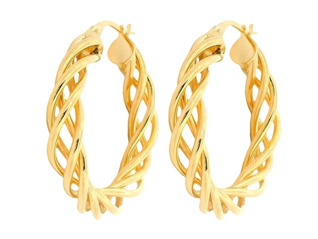 10KT Open Weave Earrings
