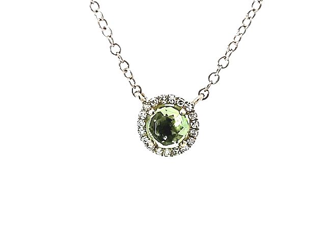 Peridot & Diamond Necklace
