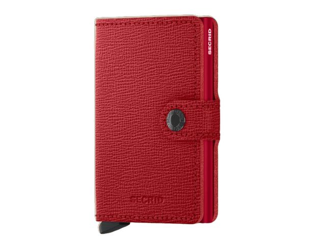 Secrid Wallet in Lipstick Red Crisple Leather