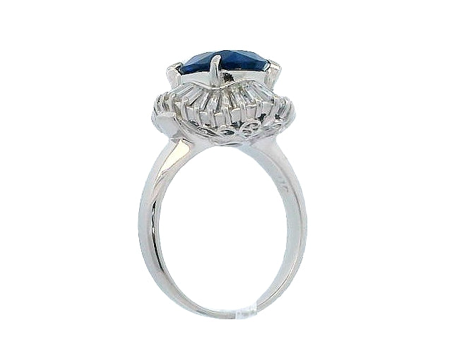 Sri Lankan Sapphire & Diamond Ring