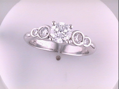 Plat Semi Mount Engagement Ring