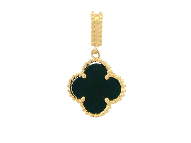 Quatrefoil Pendant with Onyx
