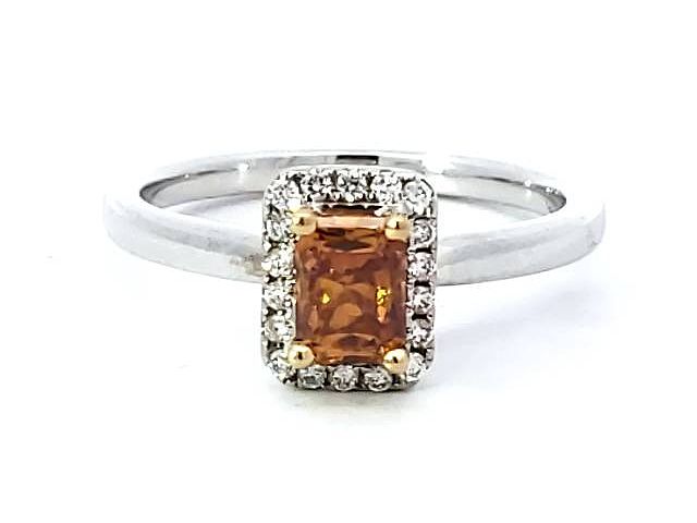 Fancy Orange Diamond Ring