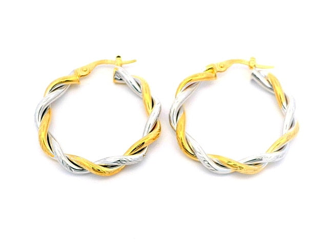 10KT Two Tone Hoops