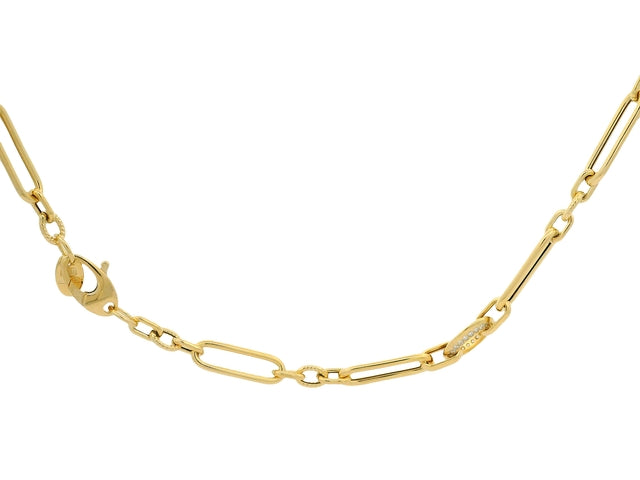 10KT Fancy Link Chain with Cubics