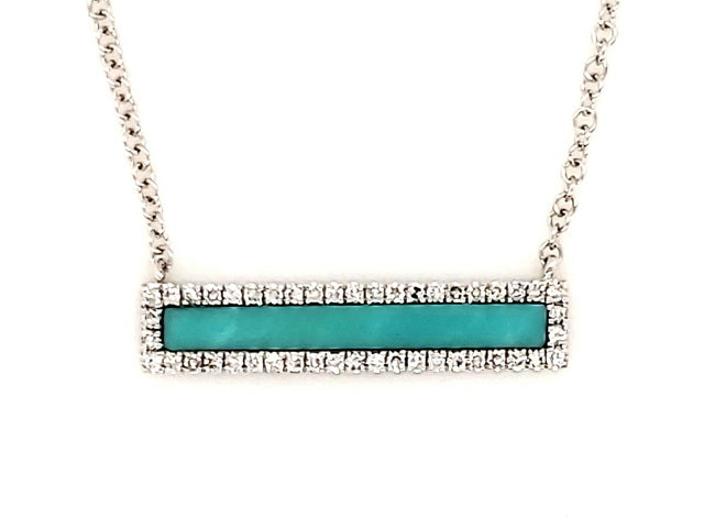 Turquoise & Diamond Pendant