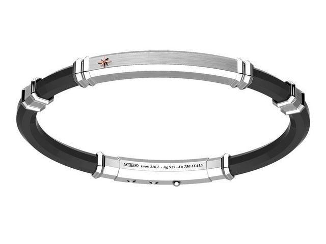 Zancan Black Silicone Bracelet