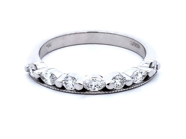 Marquise & Round Diamond Band