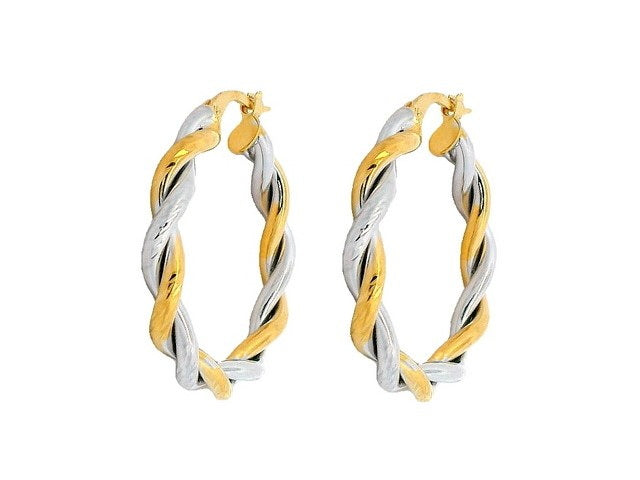 10KT Two Tone Hoops