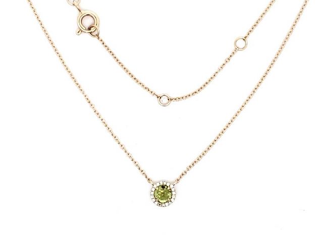 Peridot & Diamond Necklace