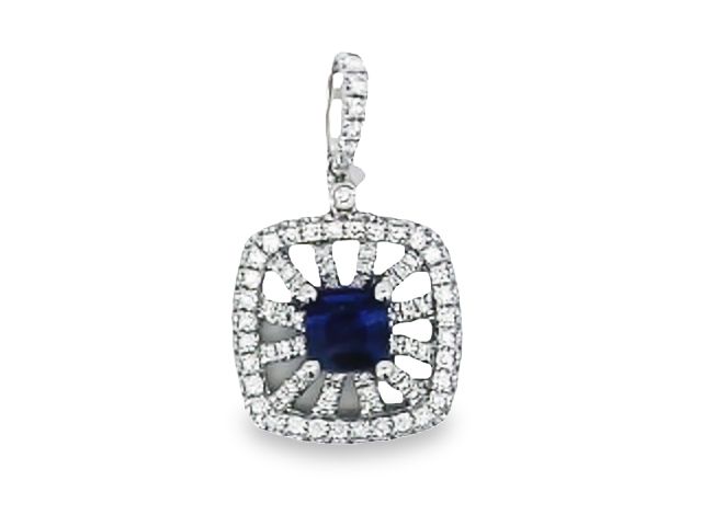 Lady's Cluster Cushion Sapphir