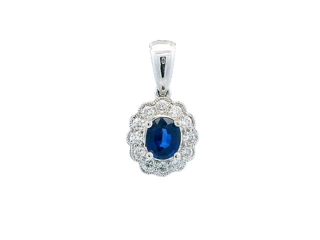 Sapphire and Diamond Pendant