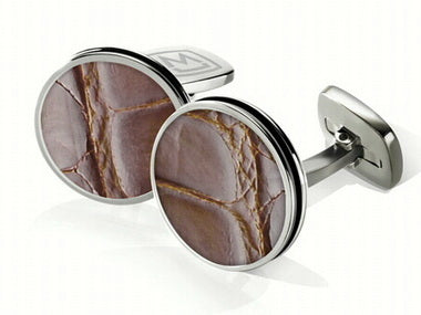 Cognac Alligator Cufflinks