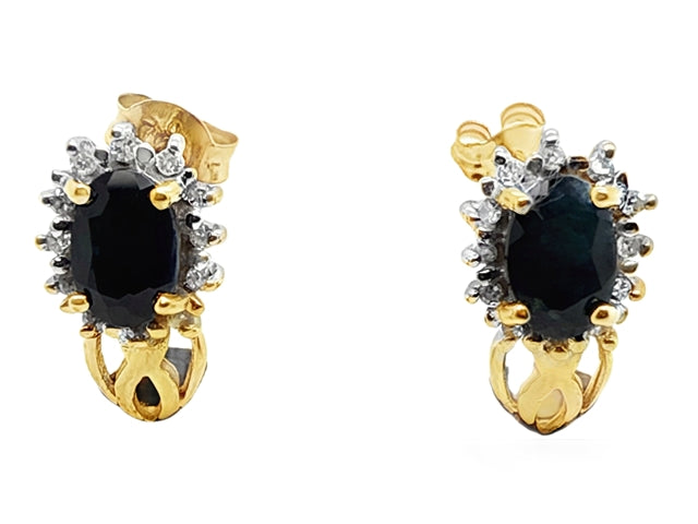 Sapphire & Diamond Earrings