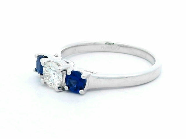 Diamond & Sapphire Trinity Ring