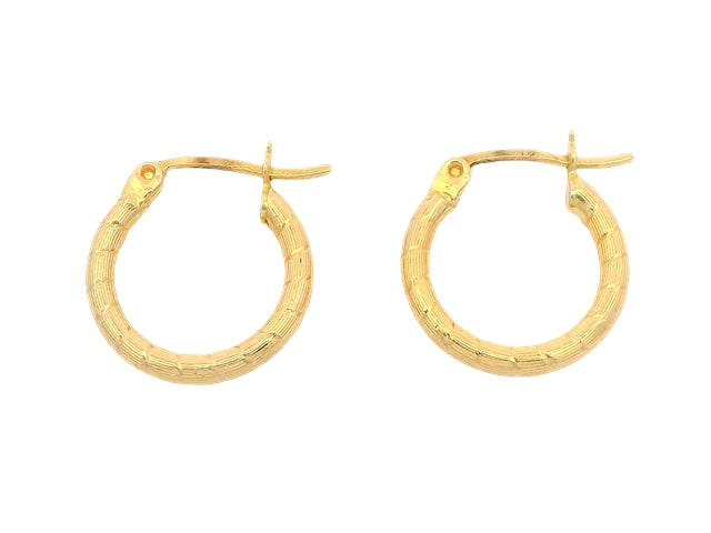 14KT Satin Stripe Earrings