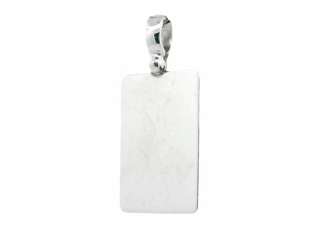 10KT White Dog Tag.