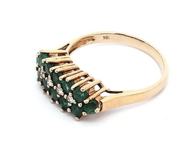 Two Row Emerald Ring