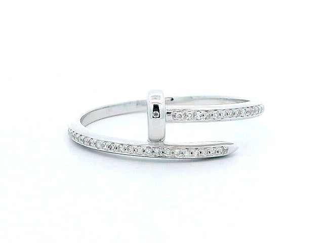 14KT Spike Ring with Diamonds