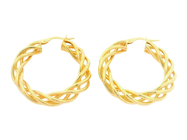 10KT Open Weave Earrings
