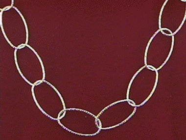 Silver Oval Link Necklace