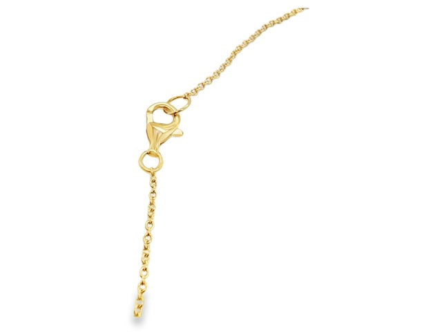 14kt Yellow Gold Natural Diamond Graduated Circle Necklace