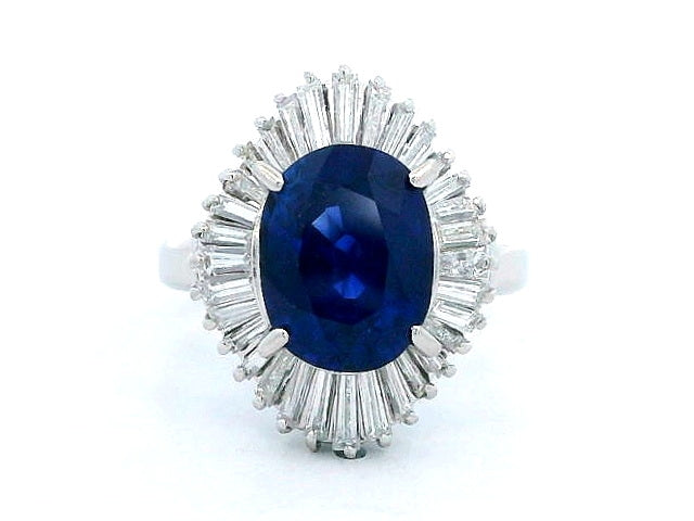 Sri Lankan Sapphire & Diamond Ring