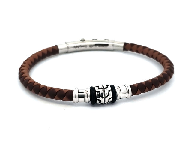 Zancan Bracelet with Brown Ships Cable