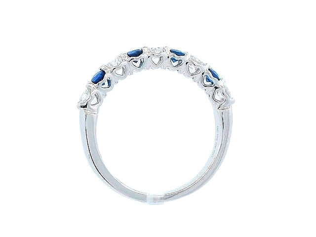 Blue Sapphire & Diamond Band