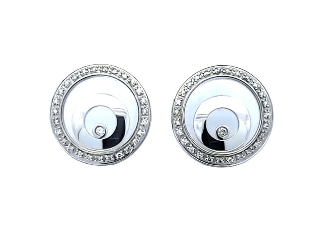 14KT Floating Diamond Earrings