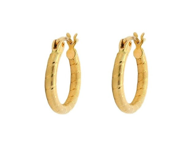 14KT Satin Stripe Earrings