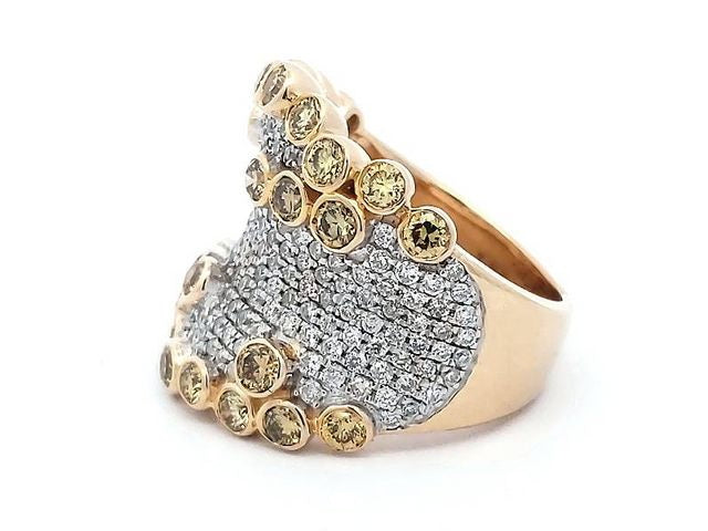 Yellow & White Diamond Band