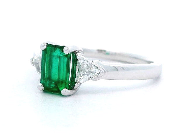 18KT Emerald and Diamond Ring