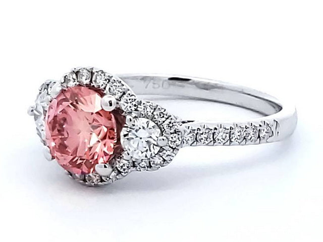1.33 Lab Grown Pink Diamond Ring