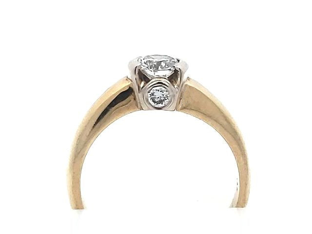 0.73 ctw Bezel Set Engagement Ring