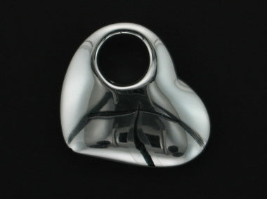 Silver Puffed Heart Pendant