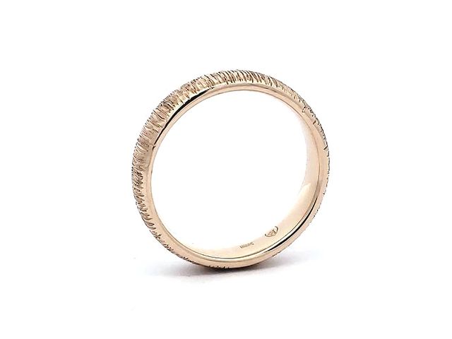 10KT Bark Finish Band