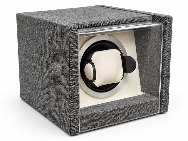 Grey Fabric Single Automatic Watch Winder