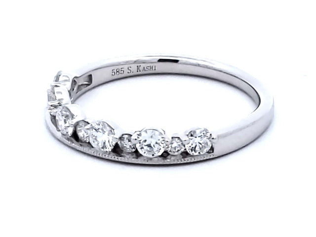 Off-Set Half Eternity Band