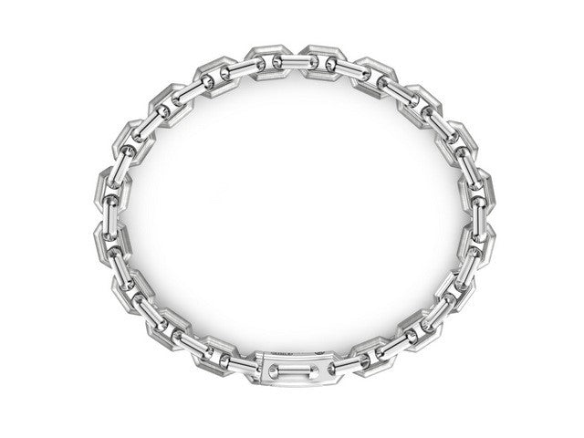 Sterling Silver Bracelet with Black Spinels