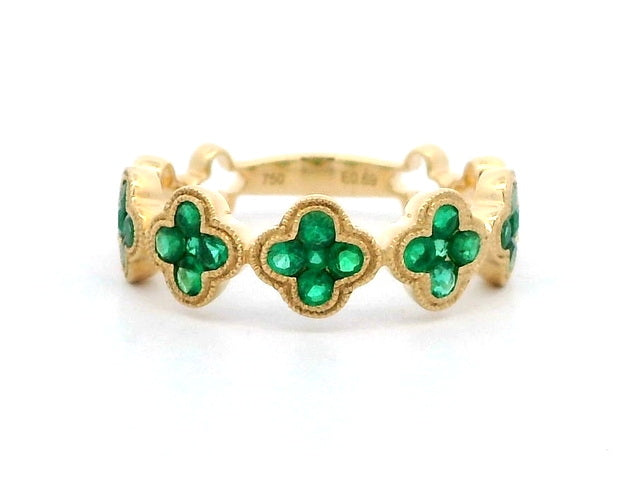 Emerald Quatrefoil Ring