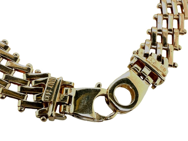14 Karat yellow gold fancy style bracelet