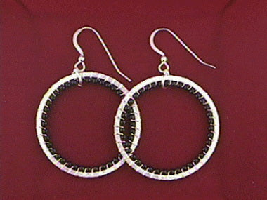 Onyx Hoop Earrings