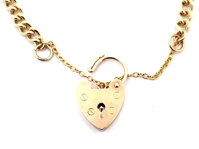 9KT Padlock Bracelet