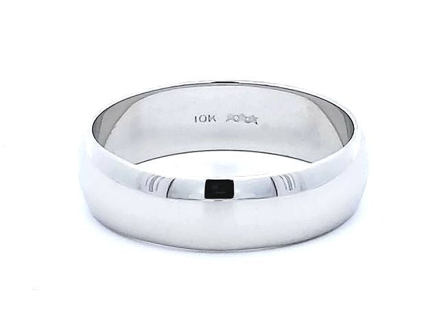 10KT White gold Band