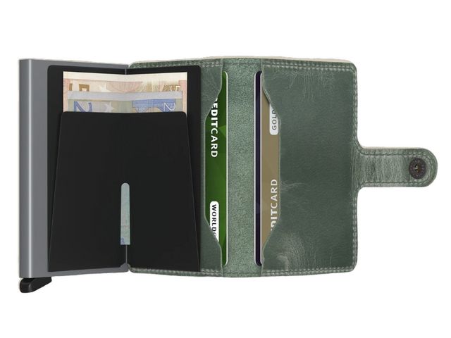 Secrid Wallet in Vintage Sage Green Leather