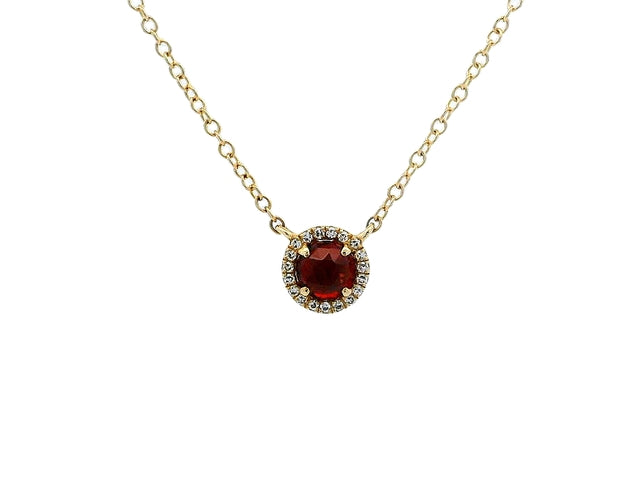 Garnet & Diamond Pendant