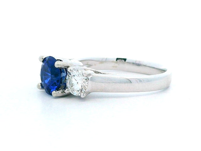 14KT Sapphire & Diamond Band